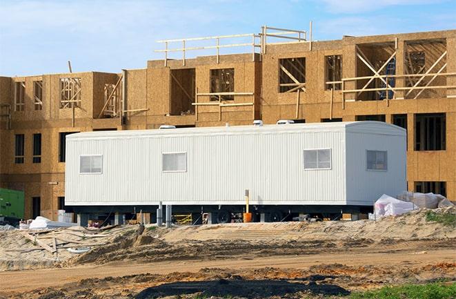 construction site with mobile office rentals in Inglewood